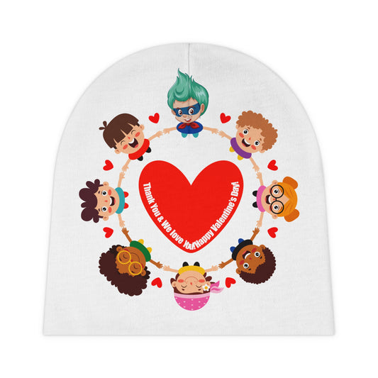 Baby Beanie (AOP) - Valentines - We love you - [[{"value":"Wonderwear Kid"}]]