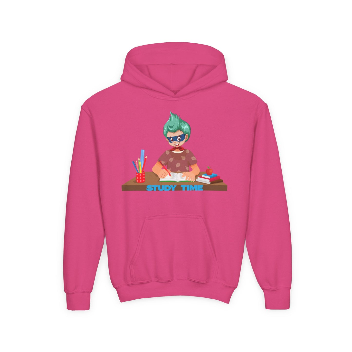 Youth Heavy Blend Hooded Sweatshirt - Super kiddo studying