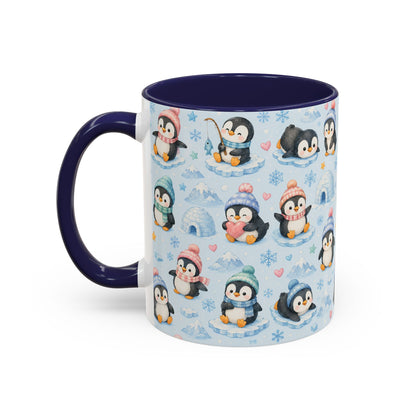 Accent Coffee Mug  (11/15 oz) - Penguin Winter Wonderland