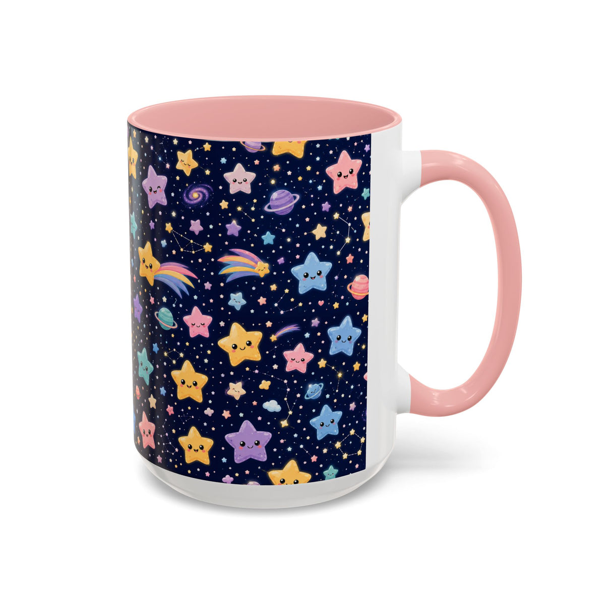 Accent Coffee Mug  (11/15 oz) - Kawaii Pastel Cosmic Night