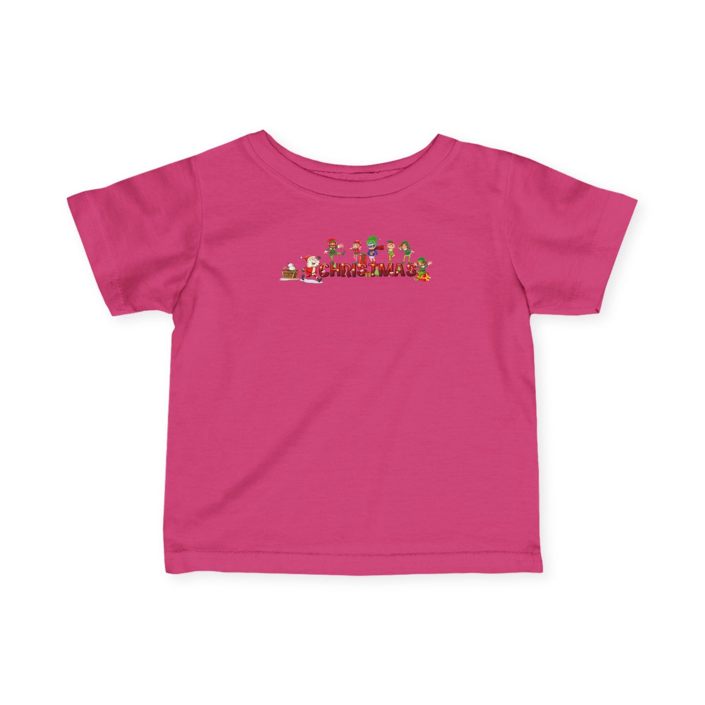 Infant Fine Jersey Tee - Christmas with santa claus and friends - [[{"value":"Wonderwear Kid"}]]