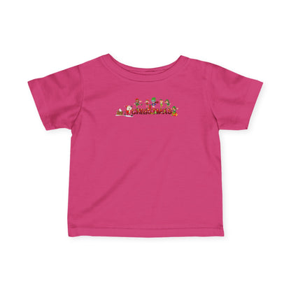 Infant Fine Jersey Tee - Christmas with santa claus and friends - [[{"value":"Wonderwear Kid"}]]