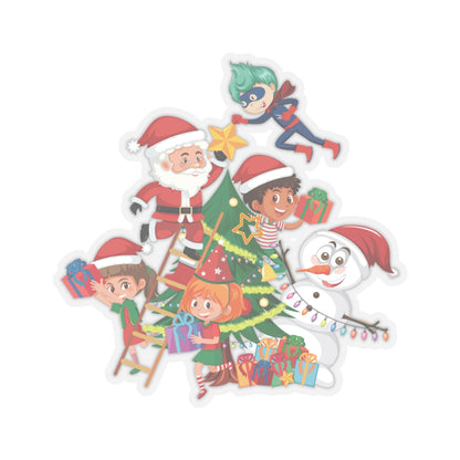 Kiss-Cut Stickers - Super kiddo making christmas tree - [[{"value":"Wonderwear Kid"}]]