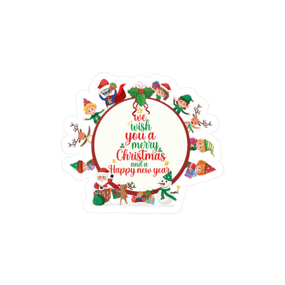 Christmas Kiss-Cut Vinyl Decals – We wish you a merry christmas - [[{"value":"Wonderwear Kid"}]]