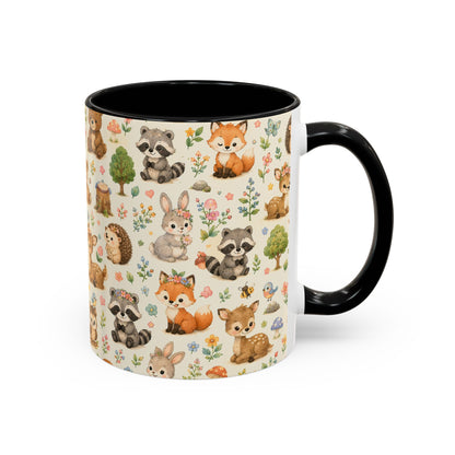 Accent Coffee Mug  (11/15 oz) - Whimsical Woodland Friends
