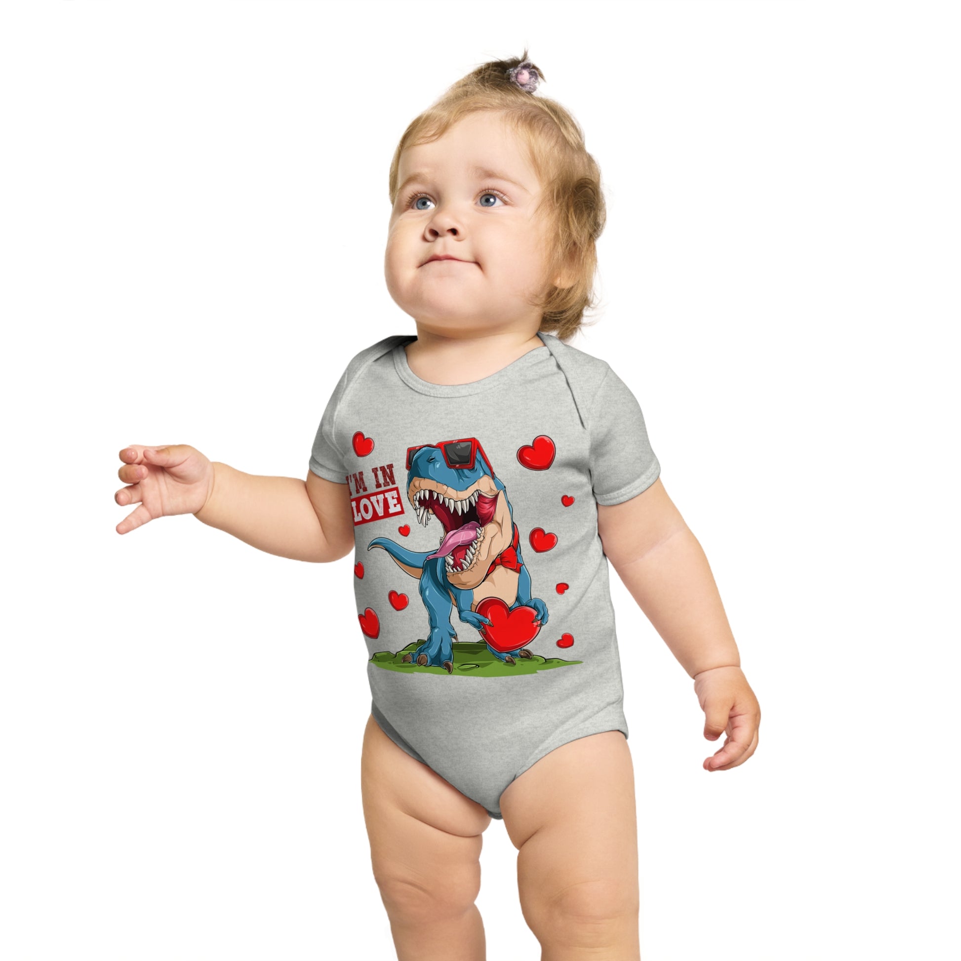 Infant Fine Jersey Bodysuit - Valentines -  Dinosaur - [[{"value":"Wonderwear Kid"}]]
