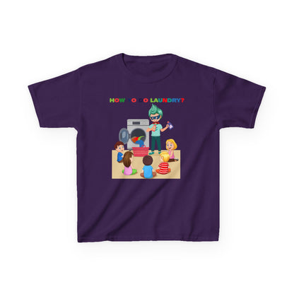 Kids Heavy Cotton™ Tee - super kiddo teaching laundry - [[{"value":"Wonderwear Kid"}]]