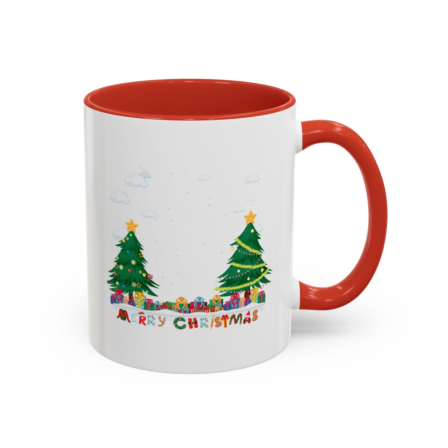 Accent Coffee Mug - Christmas and snowing