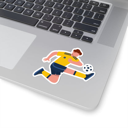 Kiss-Cut Stickers - Man playing soccer Printify