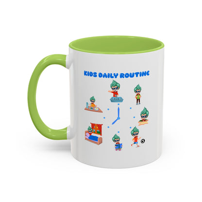 Accent Coffee Mug - Super kiddo daily routine - [[{"value":"Wonderwear Kid"}]]