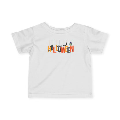 Infant Fine Jersey Tee - Holloween hanging letters Printify