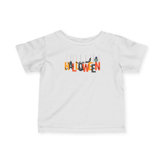 Infant Fine Jersey Tee - Holloween hanging letters