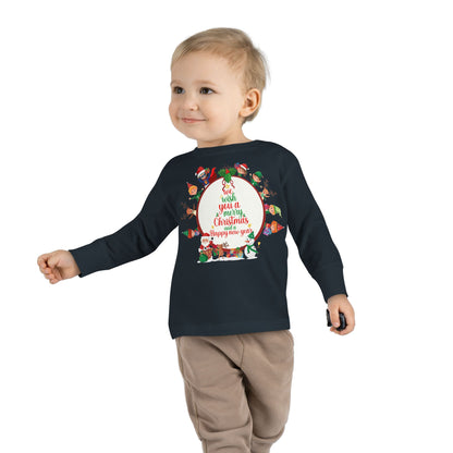 Toddler Long Sleeve Tee - We wish you a merry christmas - [[{"value":"Wonderwear Kid"}]]