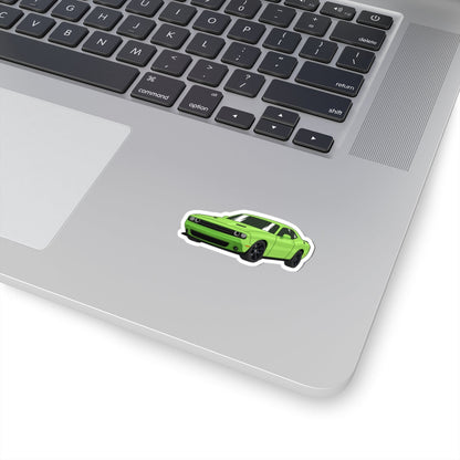 Kiss-Cut Stickers - Green Super Fast Car Printify