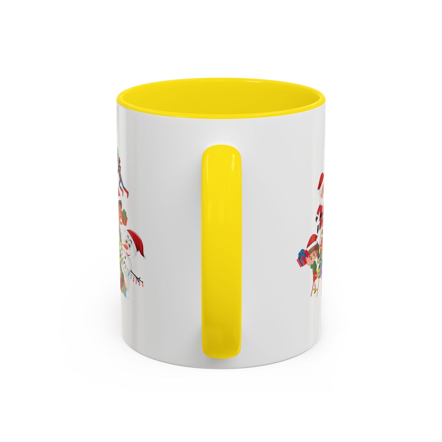Accent Coffee Mug - Super kiddo making christmas tree