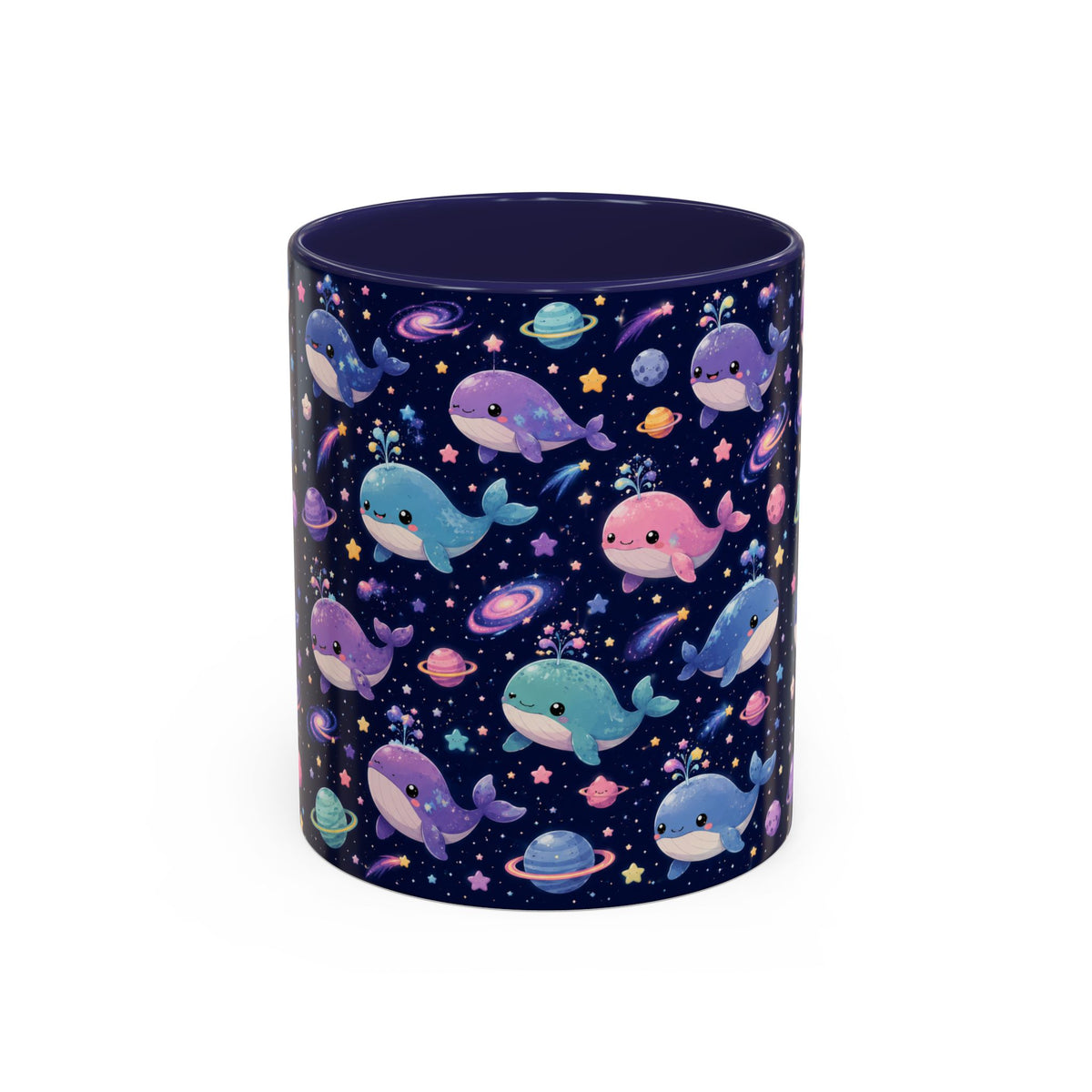 Accent Coffee Mug  (11/15 oz) - Cosmic Whale Adventure