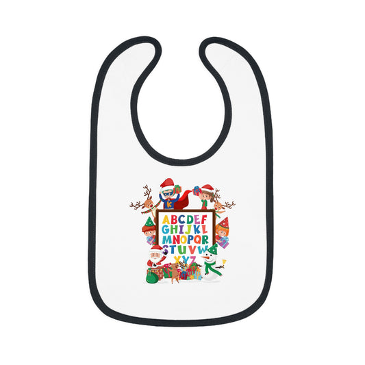 Baby Bib - Christmas alphabet with super kiddo