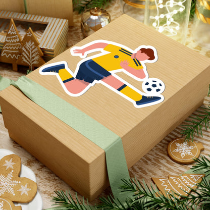 Kiss-Cut Stickers - Man playing soccer Printify