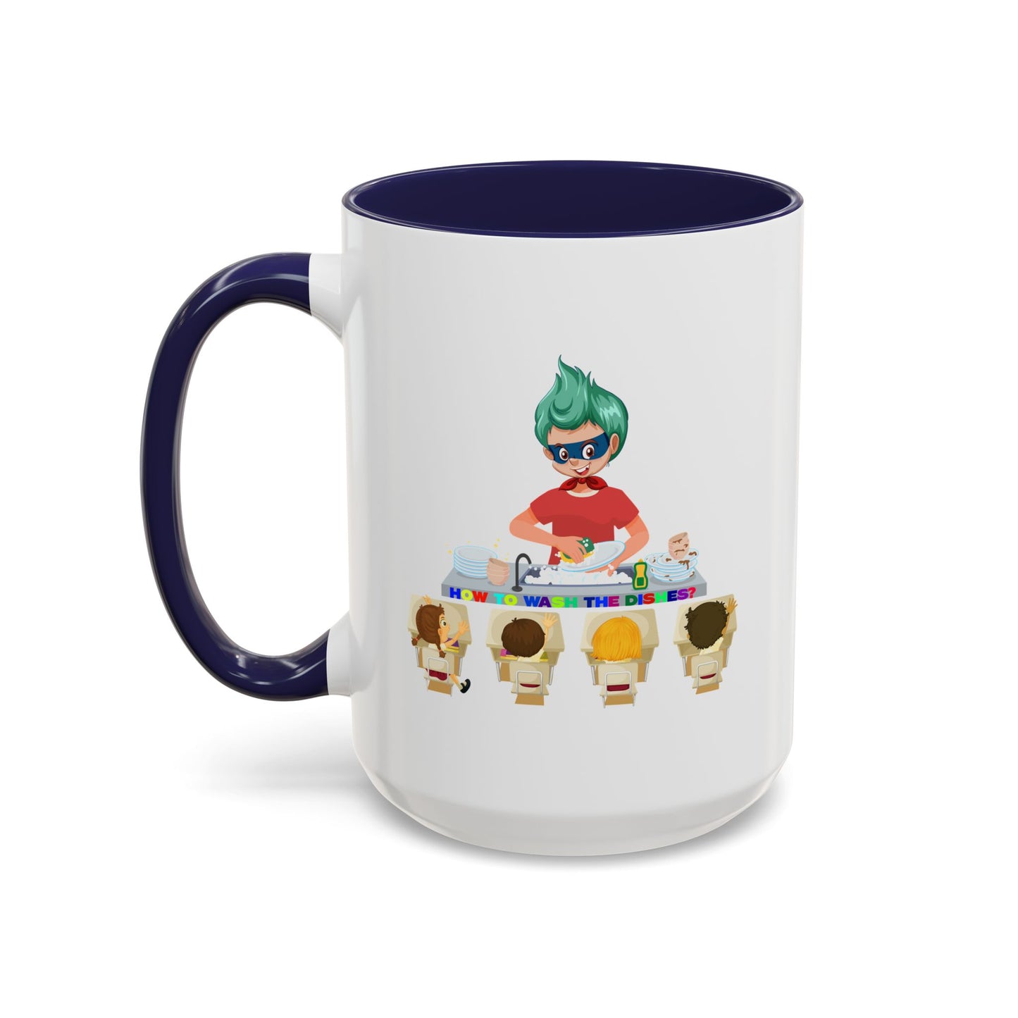 Accent Coffee Mug - Little kiddo teaching to wash dishes