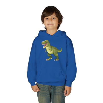 Youth Heavy Blend Hooded Sweatshirt - Tyrannosaurus Printify