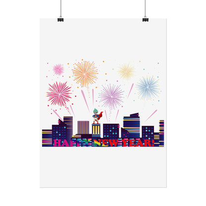 Rolled Posters - Super kiddo with fireworks with text - [[{"value":"Wonderwear Kid"}]]