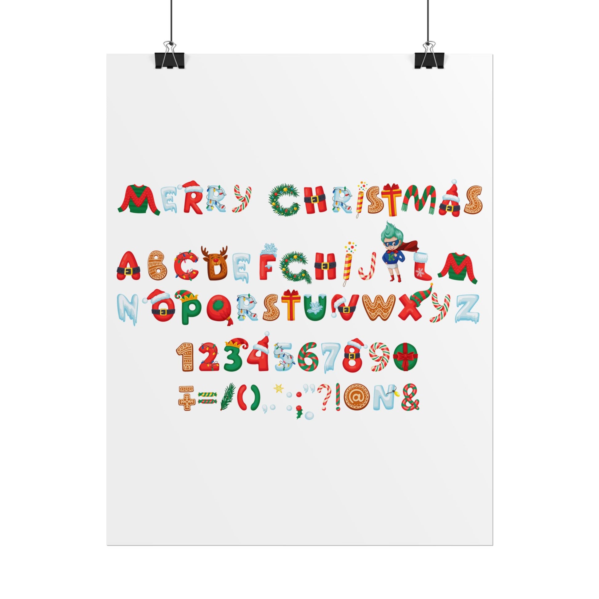 Rolled Posters - Christmas alphabet - [[{"value":"Wonderwear Kid"}]]