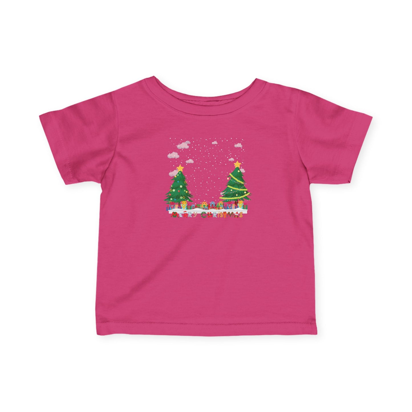 Infant Fine Jersey Tee - Christmas and snowing - [[{"value":"Wonderwear Kid"}]]