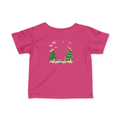 Infant Fine Jersey Tee - Christmas and snowing - [[{"value":"Wonderwear Kid"}]]