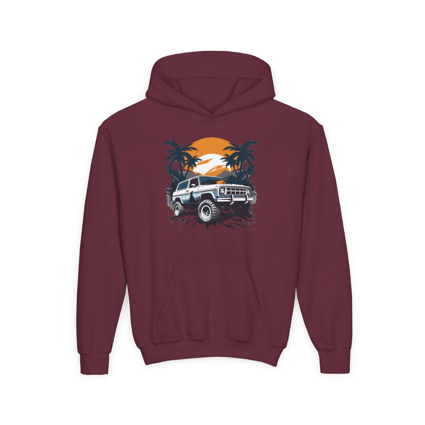 Youth Heavy Blend Hooded Sweatshirt - Off road car