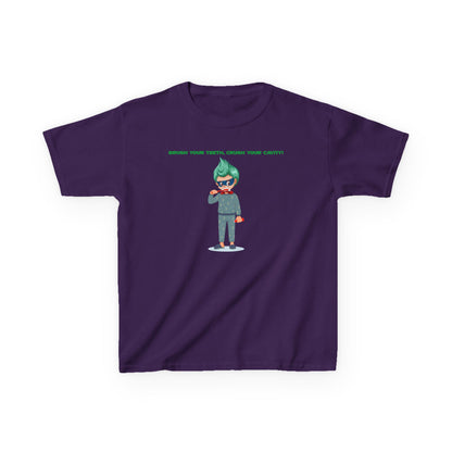 Kids Heavy Cotton™ Tee - Super kiddo brushing teeth - [[{"value":"Wonderwear Kid"}]]