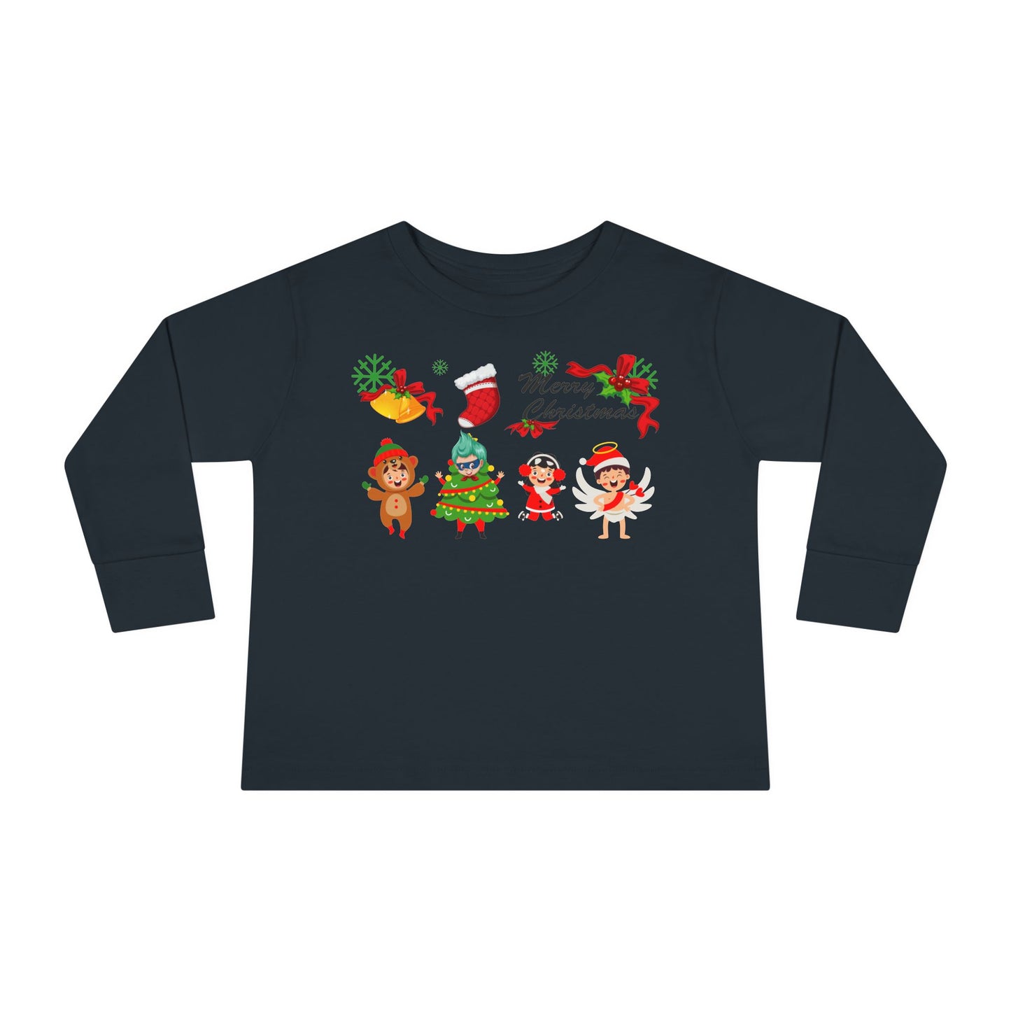 Toddler Long Sleeve Tee - Merry christmas from super kid - [[{"value":"Wonderwear Kid"}]]