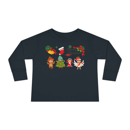 Toddler Long Sleeve Tee - Merry christmas from super kid - [[{"value":"Wonderwear Kid"}]]