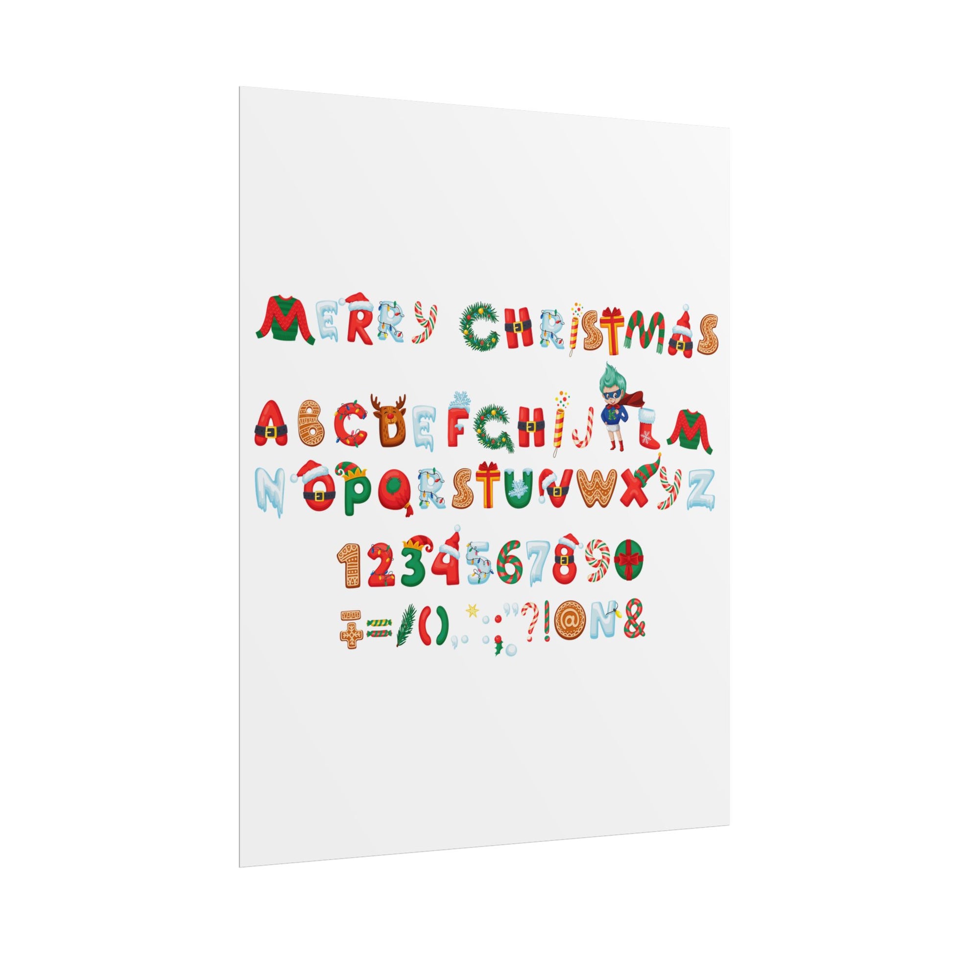 Rolled Posters - Christmas alphabet - [[{"value":"Wonderwear Kid"}]]