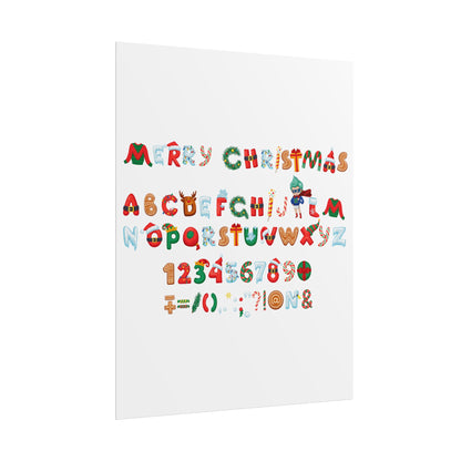 Rolled Posters - Christmas alphabet - [[{"value":"Wonderwear Kid"}]]