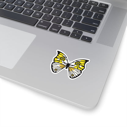 Kiss-Cut Stickers - Yellow Butterfly Printify