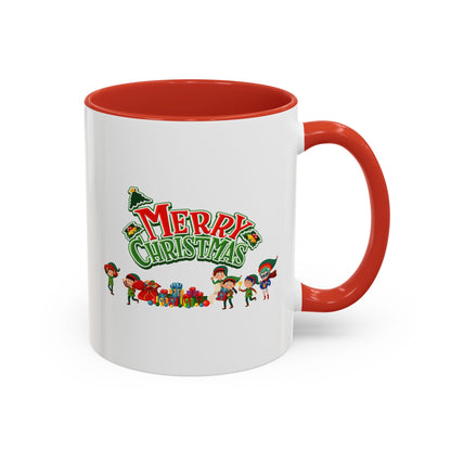 Accent Coffee Mug - Merry christmas from super friends - [[{"value":"Wonderwear Kid"}]]