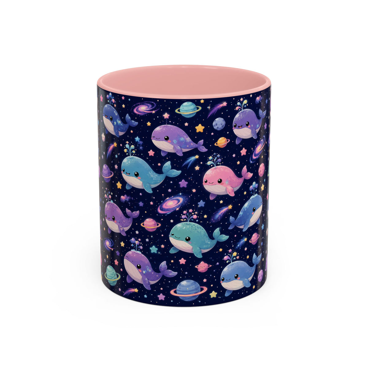 Accent Coffee Mug  (11/15 oz) - Cosmic Whale Adventure