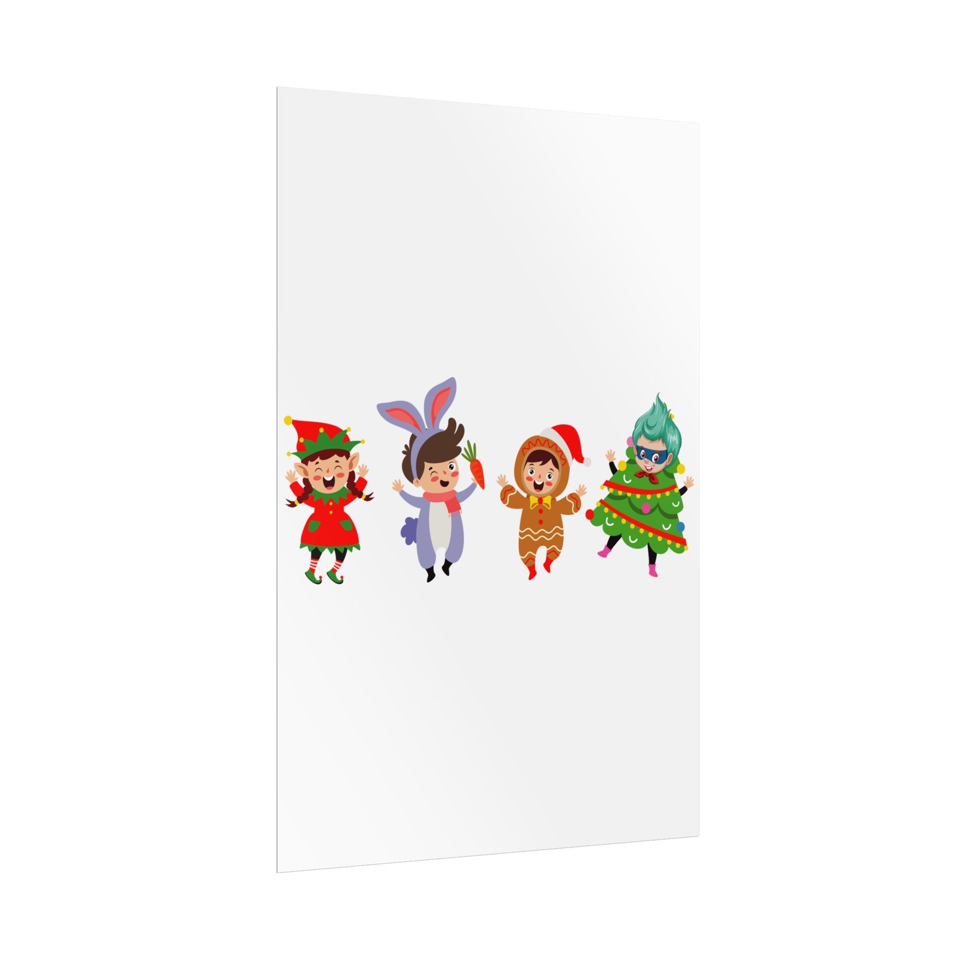 Rolled Posters - Super kiddo in christmas tree attire - [[{"value":"Wonderwear Kid"}]]