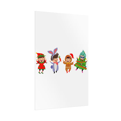 Rolled Posters - Super kiddo in christmas tree attire - [[{"value":"Wonderwear Kid"}]]