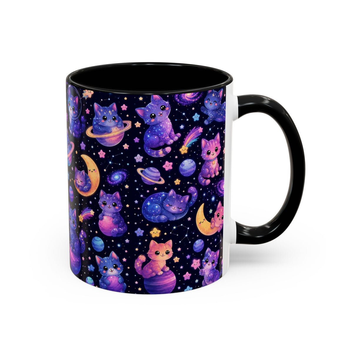Accent Coffee Mug (11/15 oz) - Galaxy cats
