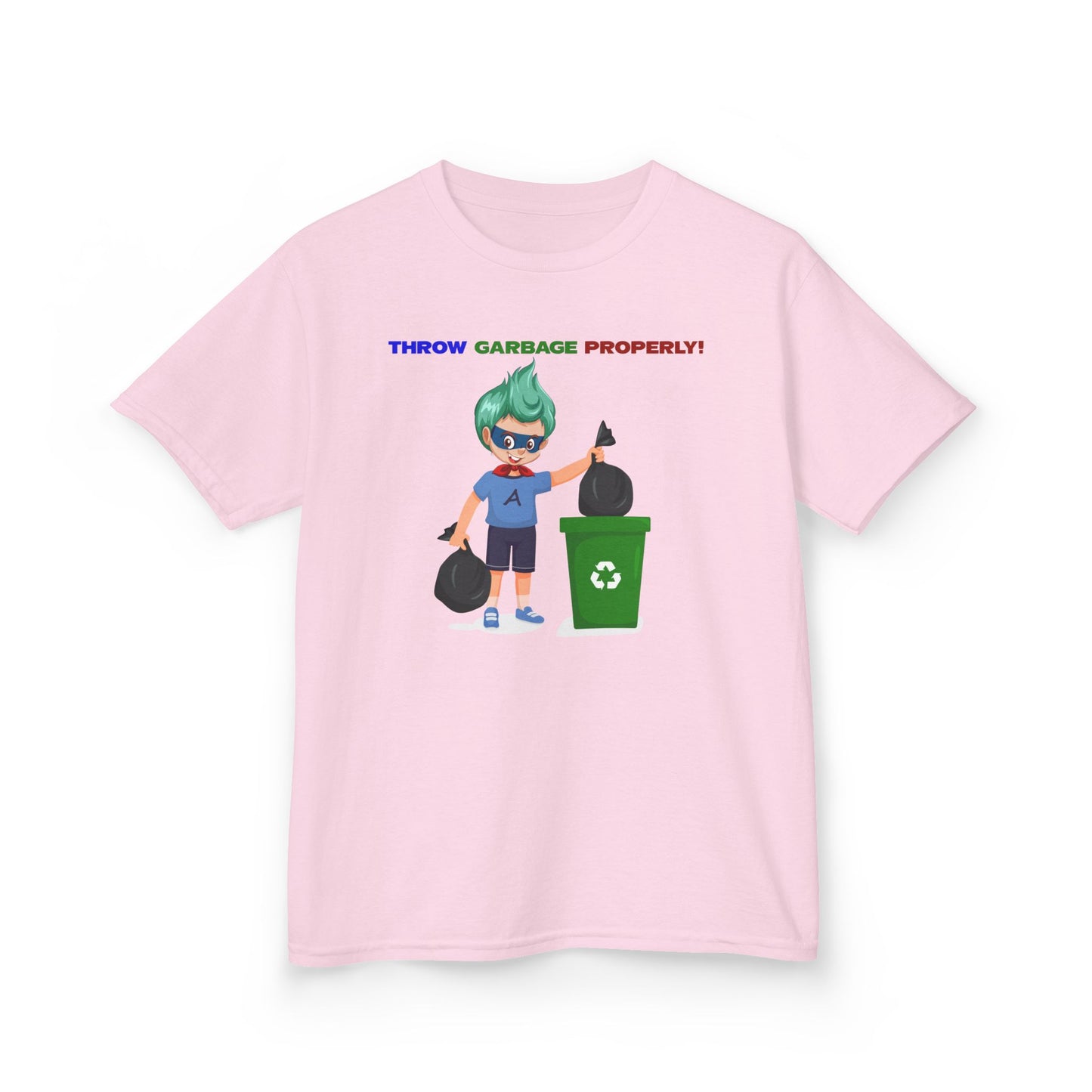 Kids Heavy Cotton™ Tee - Super kiddo taking trash out - [[{"value":"Wonderwear Kid"}]]