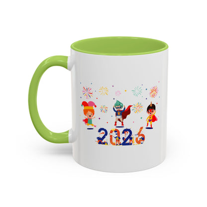 Accent Coffee Mug - Super kiddo and other hero - [[{"value":"Wonderwear Kid"}]]