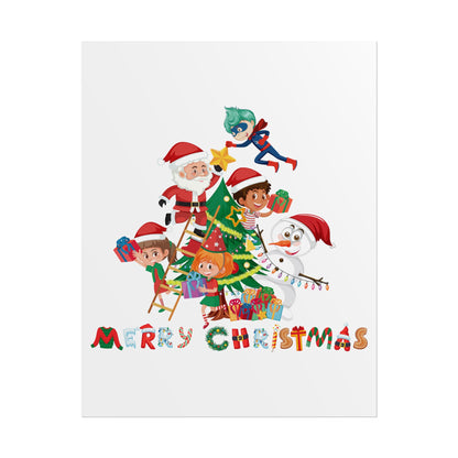 Rolled Posters - Super kiddo making christmas tree with text - [[{"value":"Wonderwear Kid"}]]