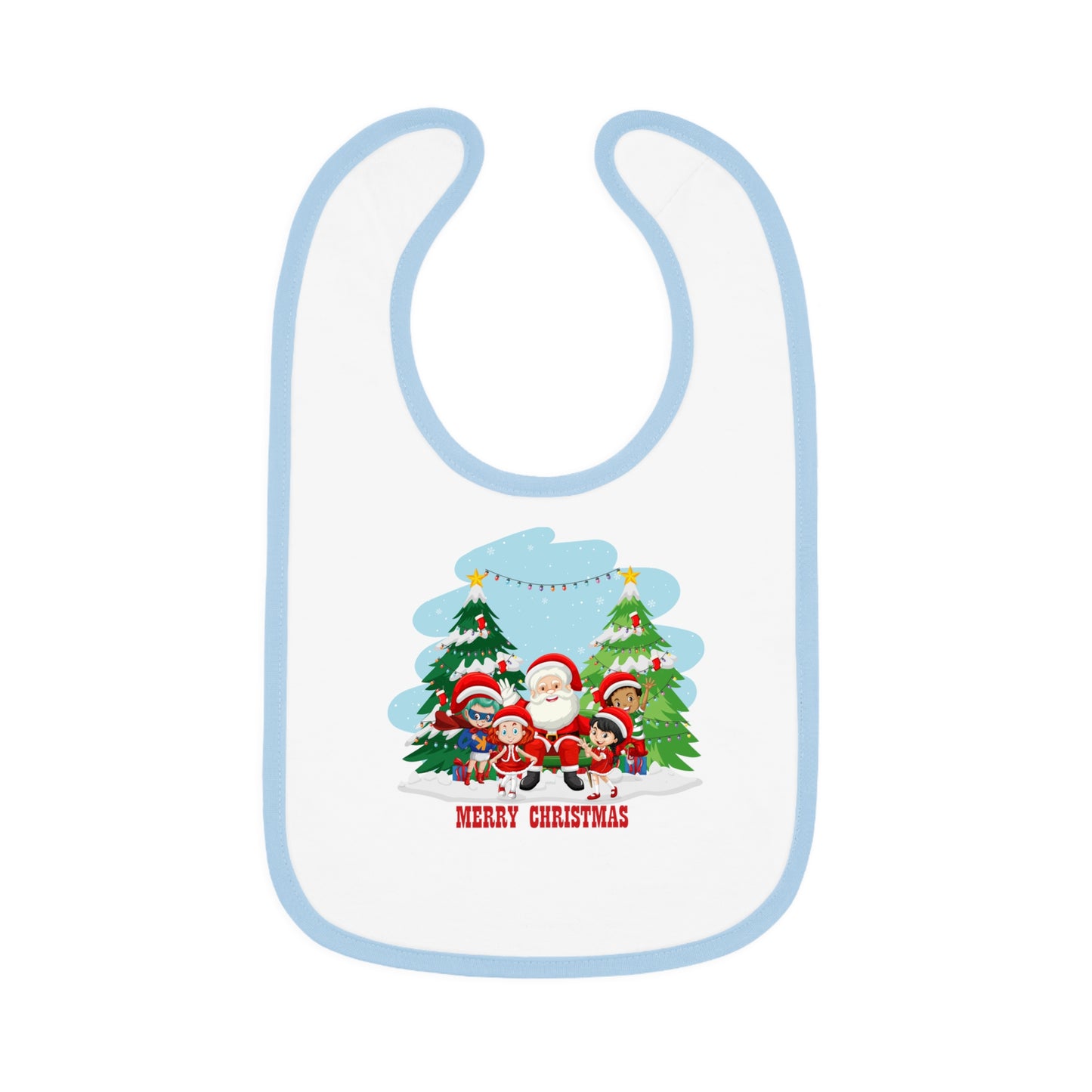 Baby Bib - Super kiddo with santa claus Merry christmas