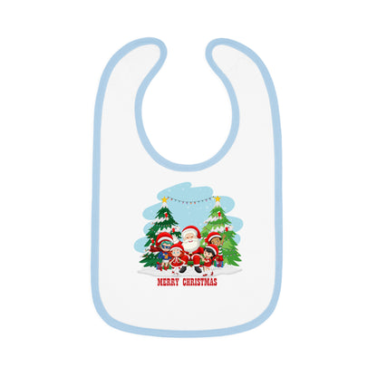 Baby Bib - Super kiddo with santa claus Merry christmas - [[{"value":"Wonderwear Kid"}]]
