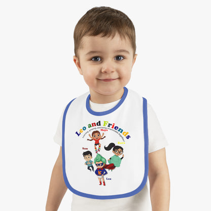 Baby Bib - Leo & Friends - Learning and growing - [[{"value":"Wonderwear Kid"}]]