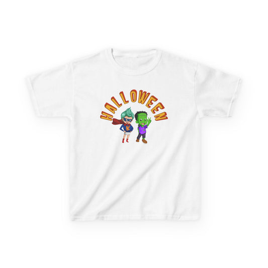 Kids Heavy Cotton™ Tee - Holloween with super kiddo Printify
