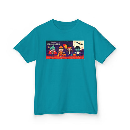 Kids Heavy Cotton™ Tee - Super kiddo with friends on holloween - [[{"value":"Wonderwear Kid"}]]