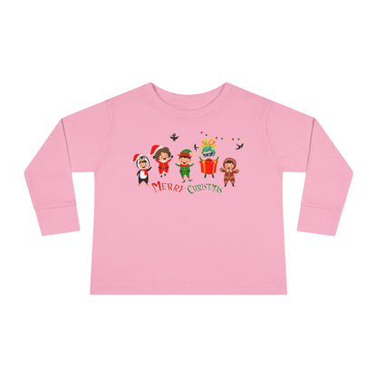 Toddler Long Sleeve Tee - Merry christmas by super kiddo and friends - [[{"value":"Wonderwear Kid"}]]