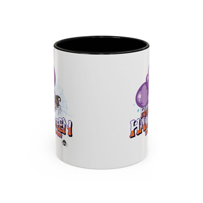 Accent Coffee Mug - Happy holloween - spider kiddo - [[{"value":"Wonderwear Kid"}]]